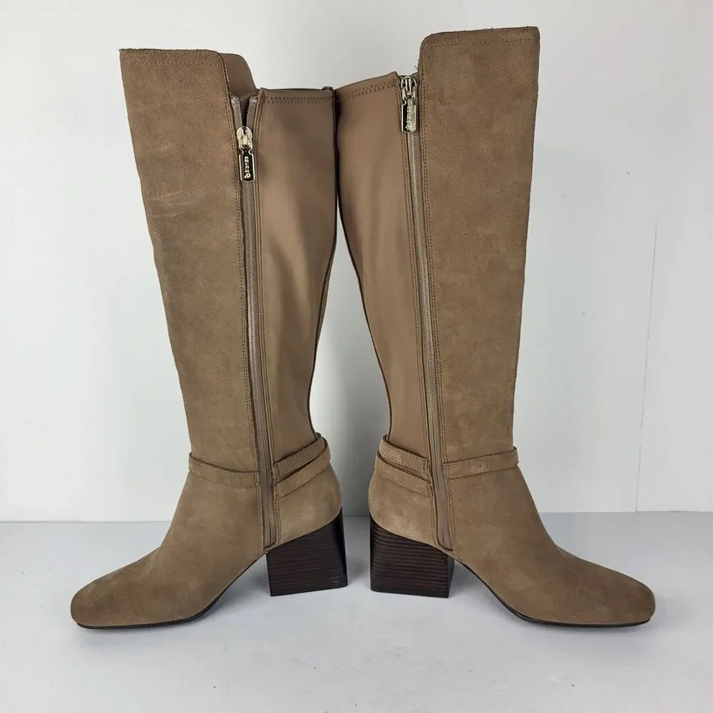 Blondo Twyla Women's Knee High Boots Waterproof Suede Taupe Size 7M - Picture 14 of 16